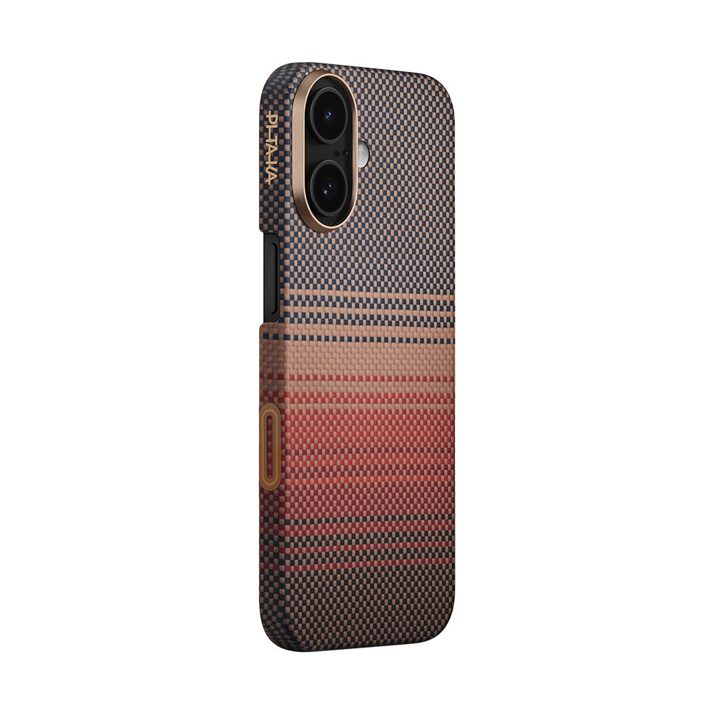 Pitaka Tactile Woven Sunset-Moonrise Serisi iPhone 17 M-safe Şarj Özellikli Aramid Fiber Sunset Kılıf Pitaka Tactile Woven Sunset-Moonrise Serisi iPhone 17 M-safe Şarj Özellikli Aramid Fiber Sunset Kılıf